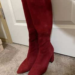 Steve Madden Red Boot Heels Size 7