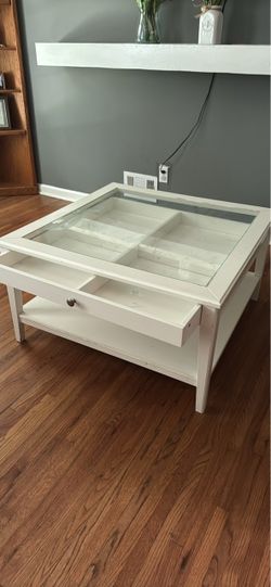 White modern coffee table