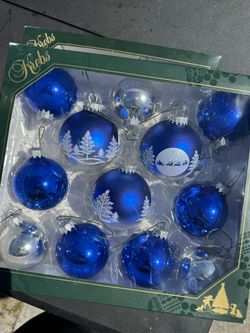 Christmas Balls Blue And Teal