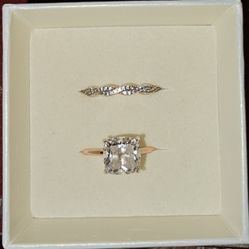 Modern Gents 8.5 Rose Gold Wedding Set