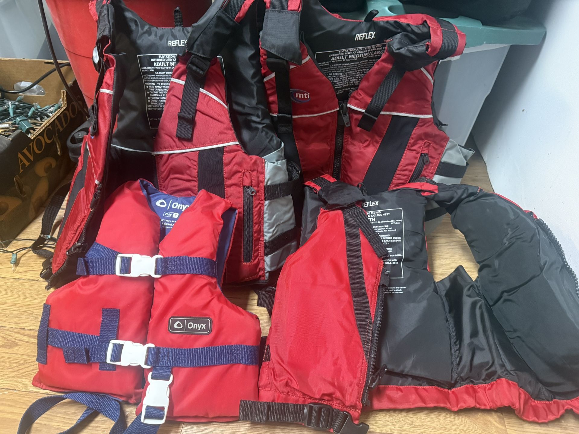 Four Life Jackets