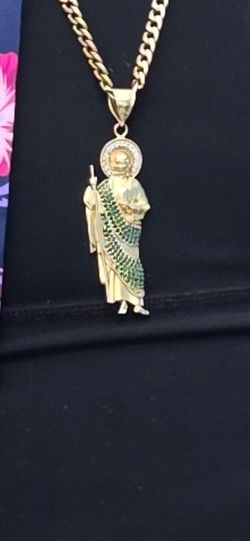 San judas gold pendant