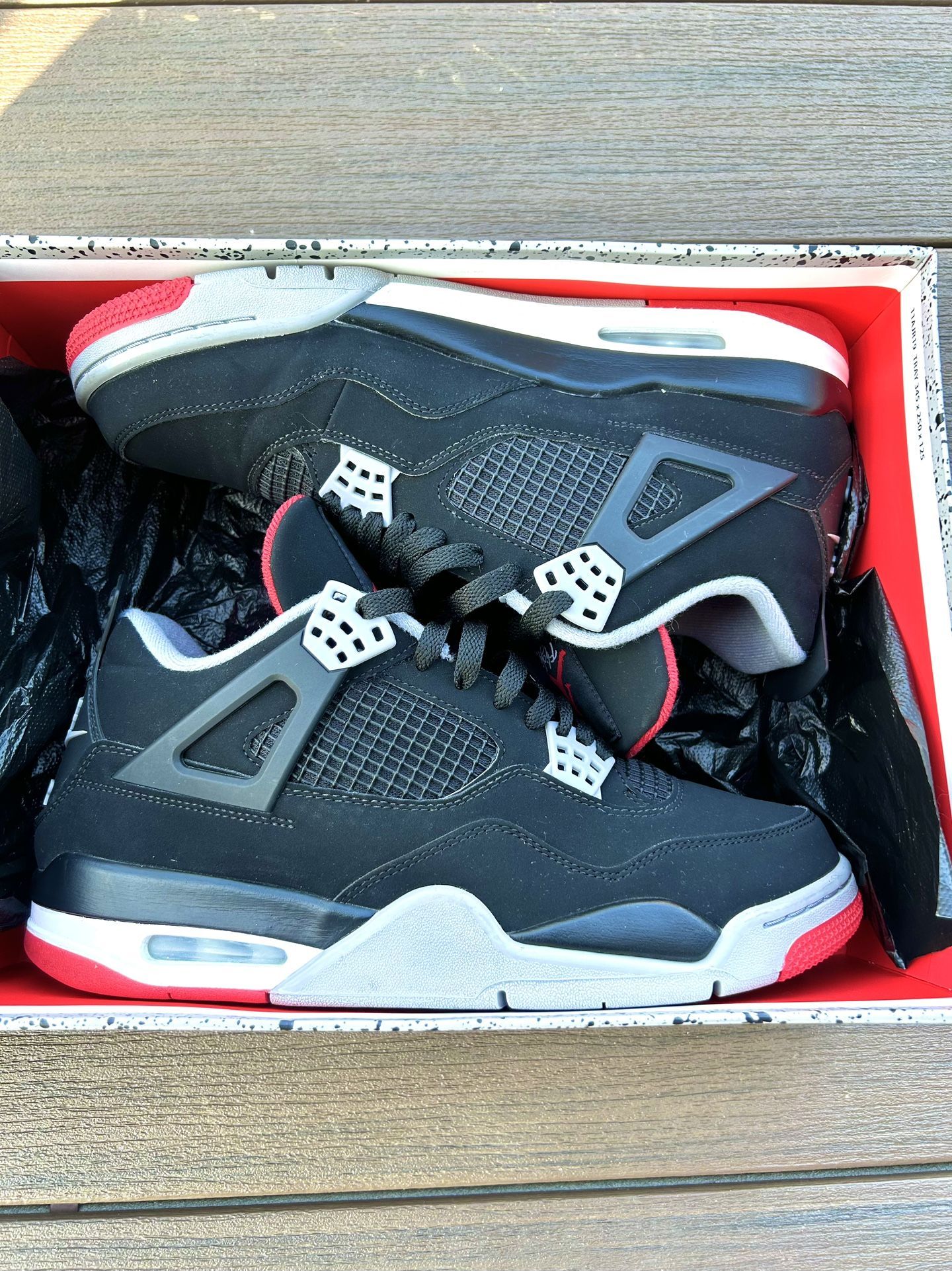 Jordan Bred 4’s Size 11 With Box