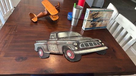 Route 66 Vintage Truck Metal Wall Sign