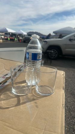 Clear Glass Drinking Glasses Set