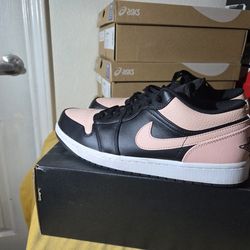 Jordan 1 lows pink/black