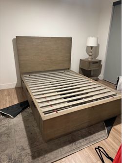 Living space pierce bedroom set with queen size bed frame (mattress included)