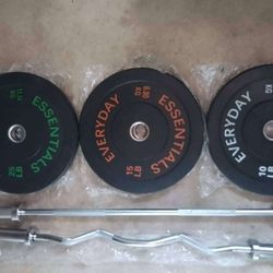 Olympic Bars, Weights, Bumper Plates, Station, Step Platform, Squat Rack, Total Gym, Adjustable Bench 