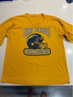 Vintage San Diego Chargers Helmet V-Neck Jersey Shirt Size M
