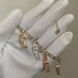 San Judas Tri Colar Gold plated Bracket 