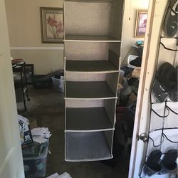 5 Shelf Hanging Storage Closet ( USED ) 