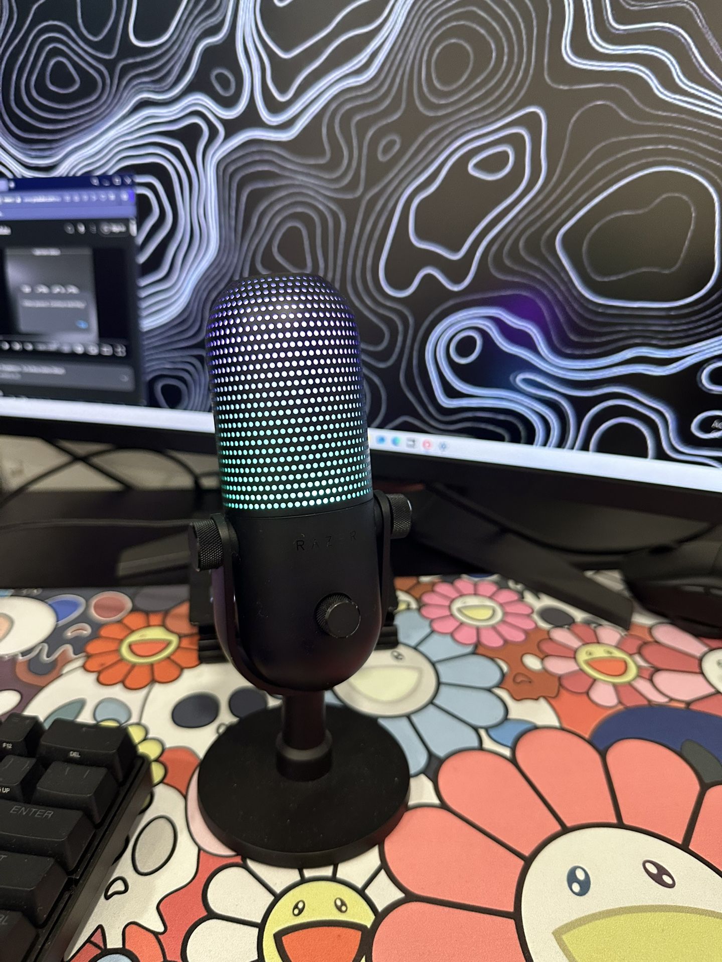 Razer Seiren V3 Chroma RGB USB Microphone: Stream & Game Reactive Lighting - Tap-to-Mute Sensor - Condenser Mic - Digital Gain Limiter & Shock Absorbe