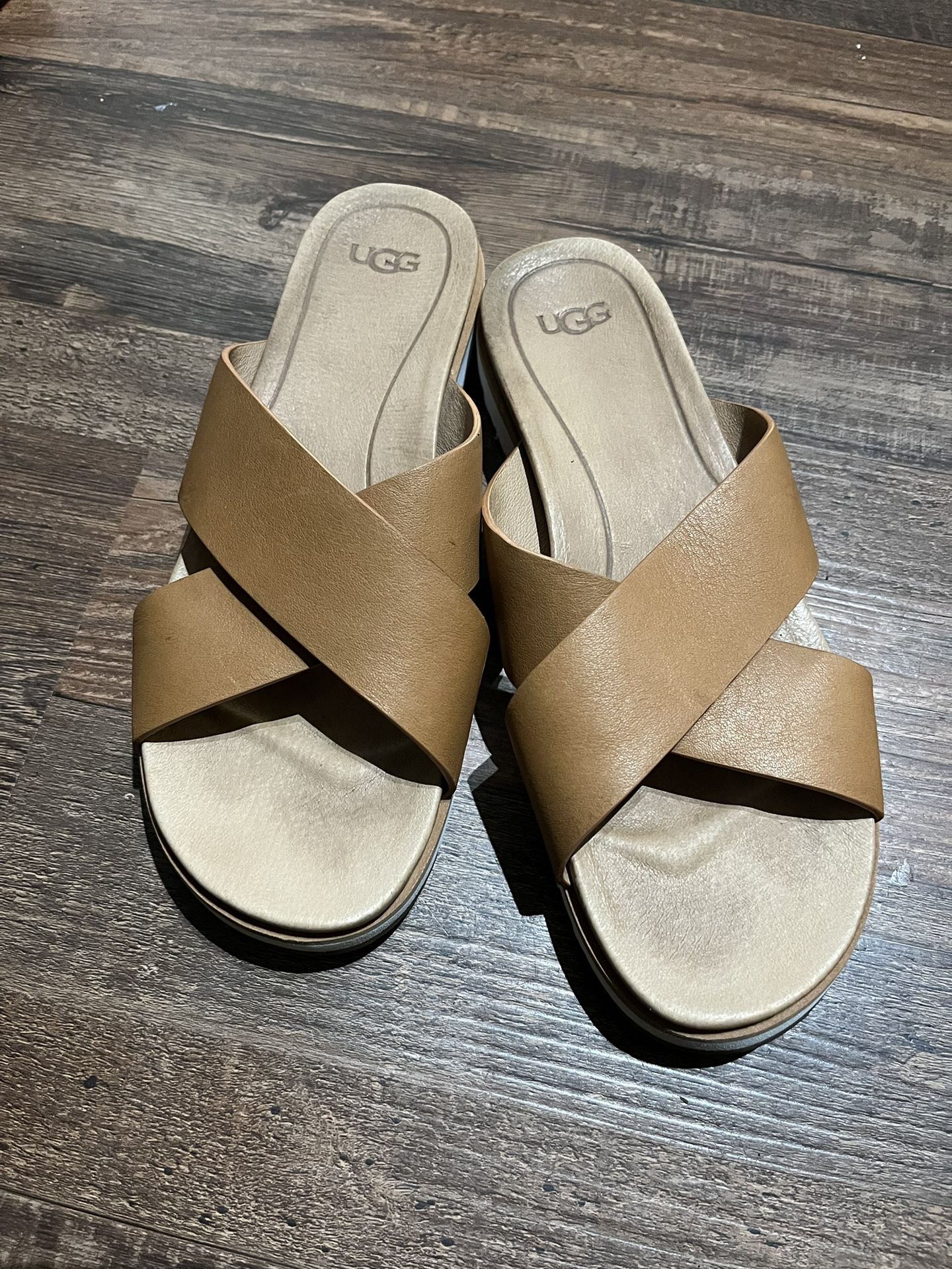 Uggs Sandals leather Size 8.5 Women 
