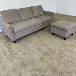 Couch And Ottoman Sofa Set *Free Delivery*