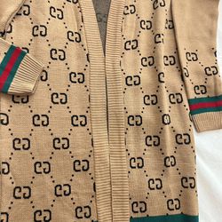 NEW Turkish Inspired Design Cardigan Sweater Brown size M