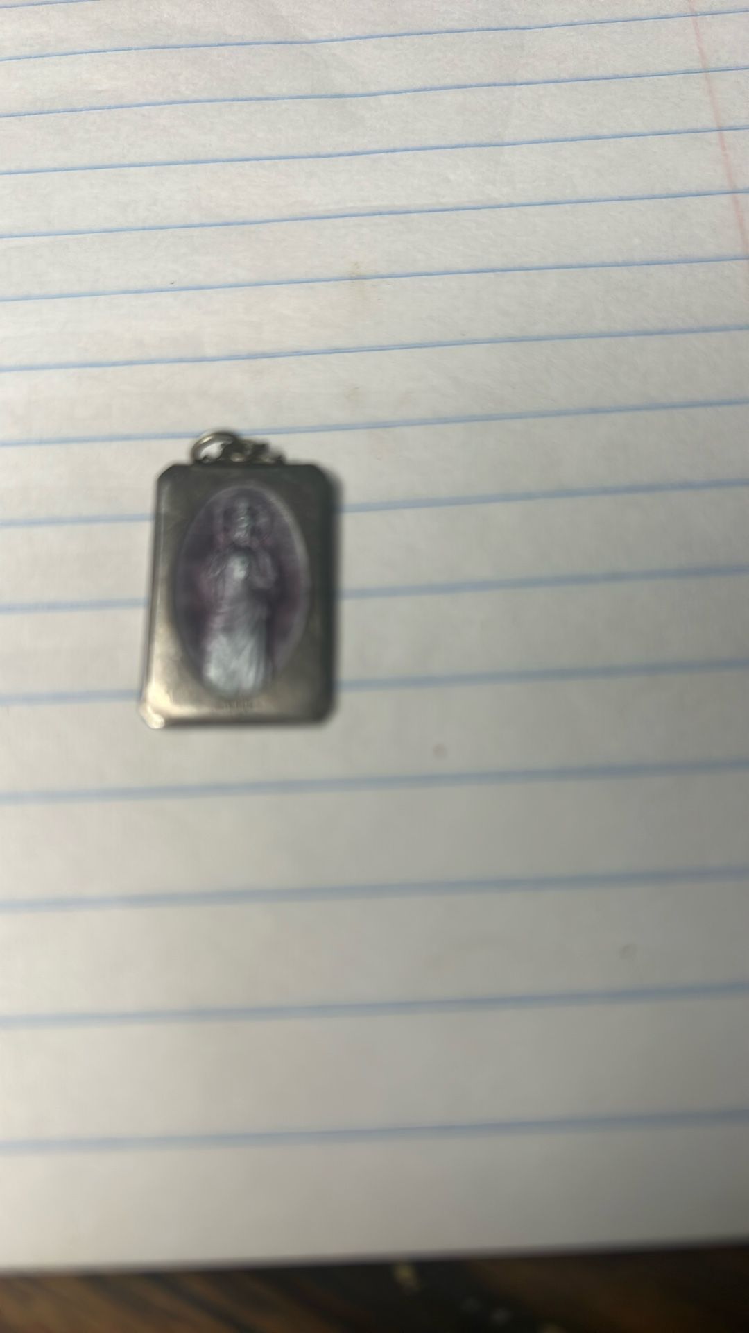 Sterling Pendant One And 1/8 Inch In Height And A Half A Inch In Width
