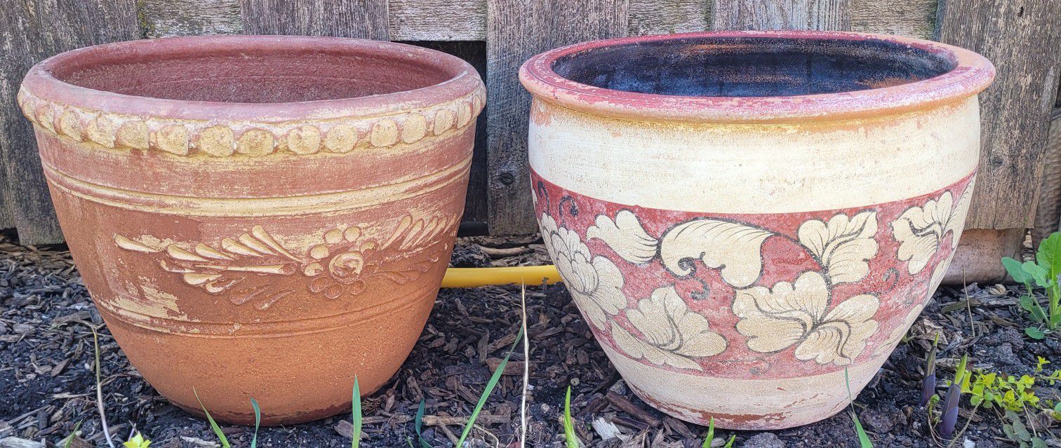 Two Clay Pots $40. Pick-up In Aurora. 
