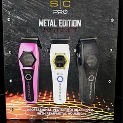 StyleCraft Instinct Metal Clipper (SC611M) - Heavy-Duty, Quiet, Pro-Grade Cordless