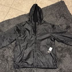 Kids Brand New black Water Resistant/ Rain Coat Size10/12