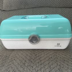 Ulta Teal And Silver Glitter Accent Caboodle 