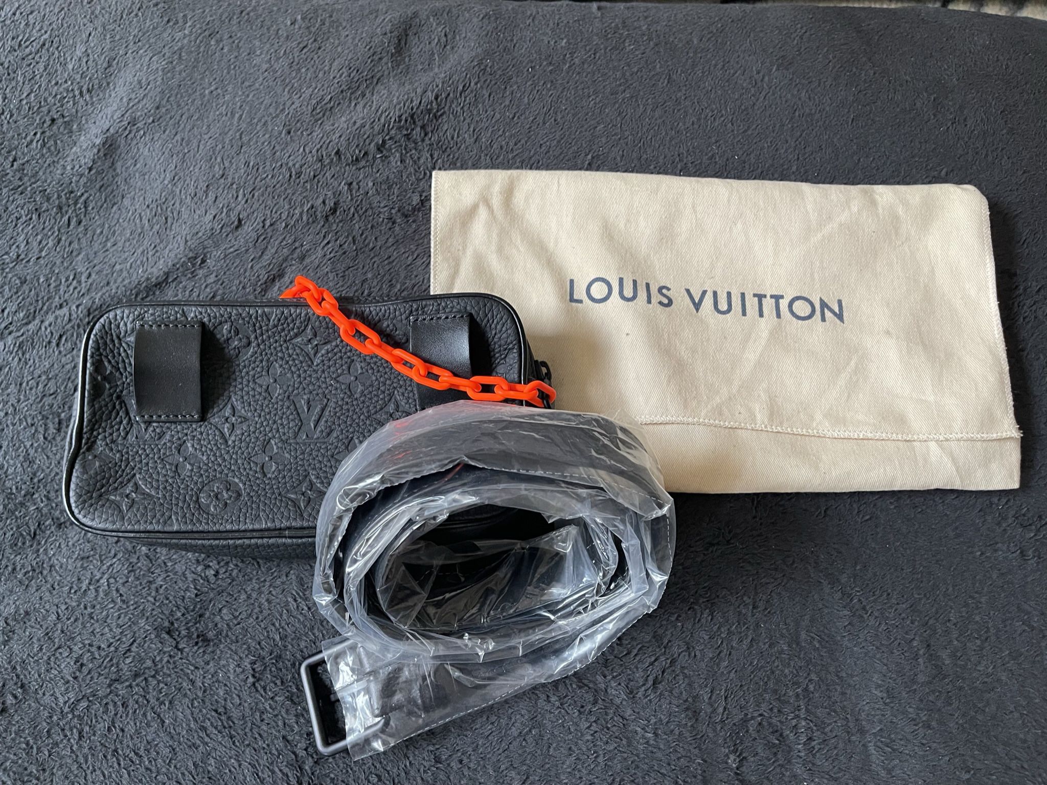 Louis Vuitton Pochette Volga Monogram Pouch Virgil Abloh M44458 Brown Orange