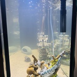 Petco fish tank with accessories