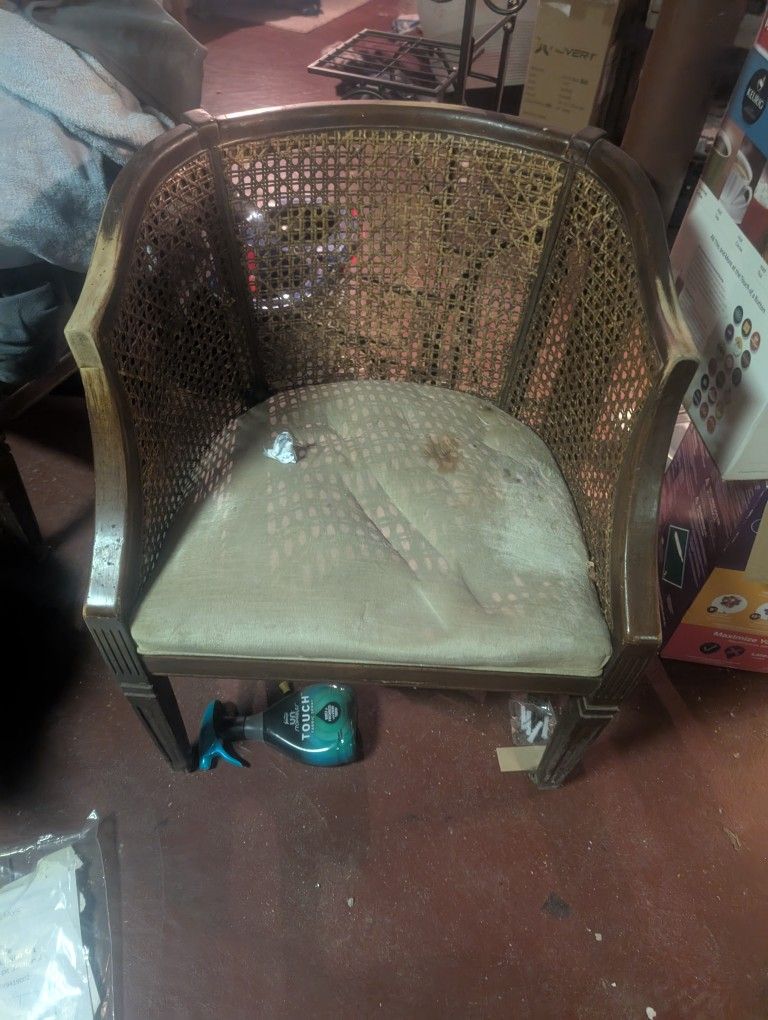 Two  Cane Back Chairs 