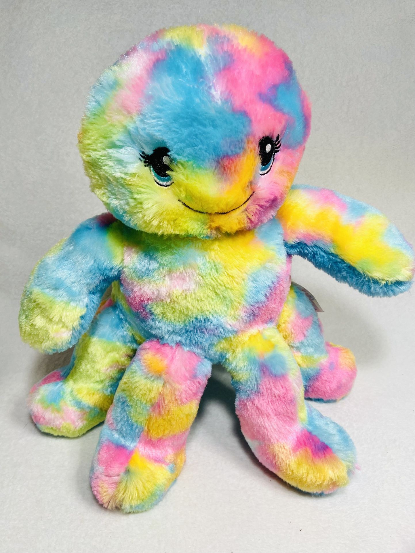 16” Build A Bear Rainbow Octopus Plush Colorful Marine Lovey