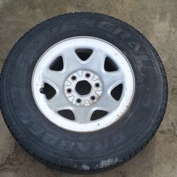 245/75R17.  Chevy Gmc 6 Lug Wheel