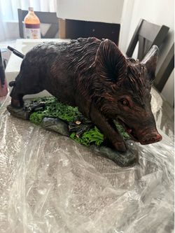 Wild boar statue