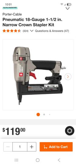 Porter Cable Narrow Crown Stapler Air Pneumatic New