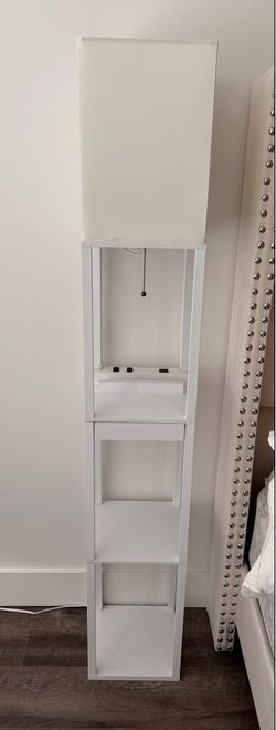 Modern Floor Lamp Shelf with drawer