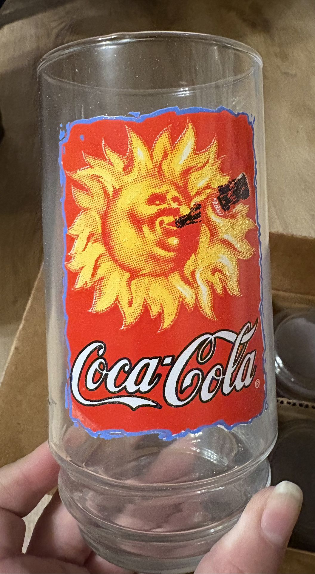 8pc 1995 8oz Sun Coca Cola Glasses