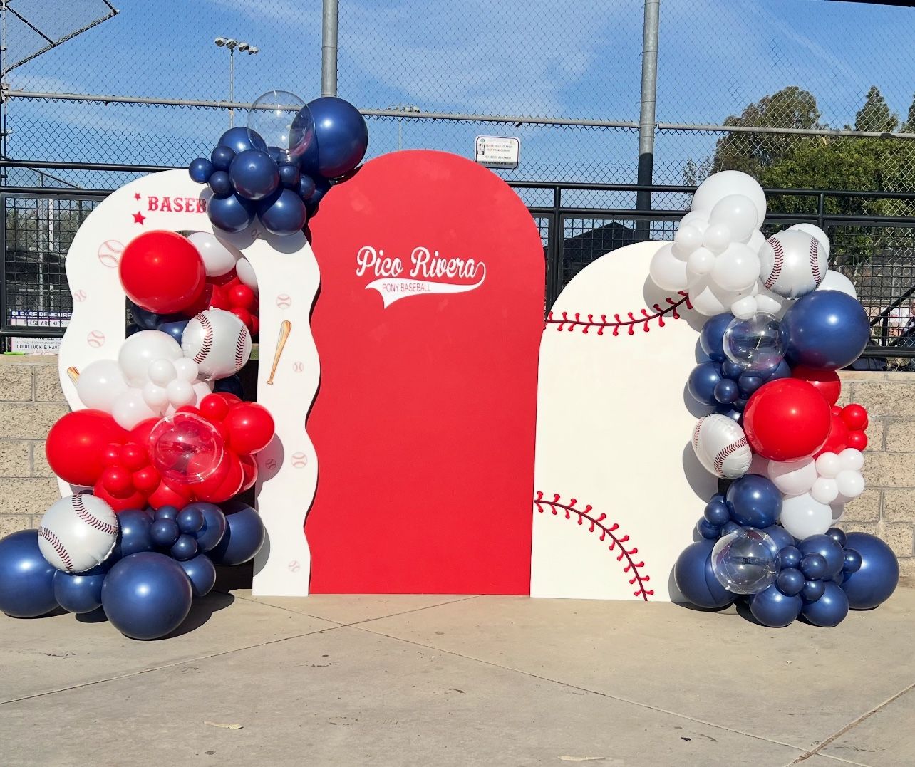 Baseball Balloon Backdrop