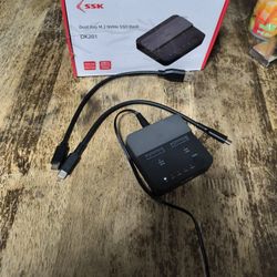 SSK NVMe SSD Cloner M.2 Duplicator Dual Bay