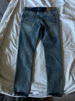 Blue straight jeans