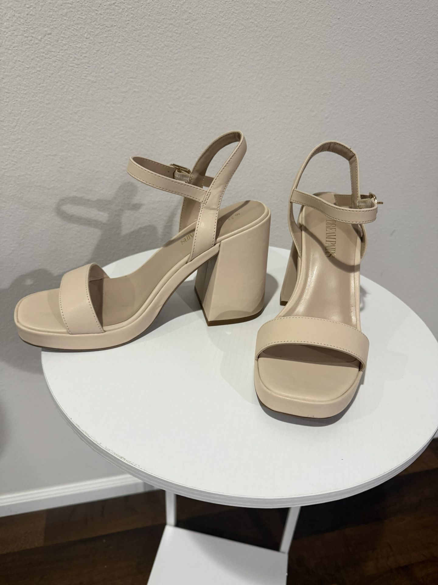 DREAM PAIRS Heels for Women Block Chunky Platform High Heels Open Toe GISELLE Fashion Wedding Party Evening Prom Dance Ankle Strap Dress Pump Sandals