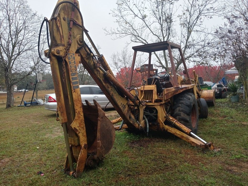 Yellow Backo Tractor Needs Some Work