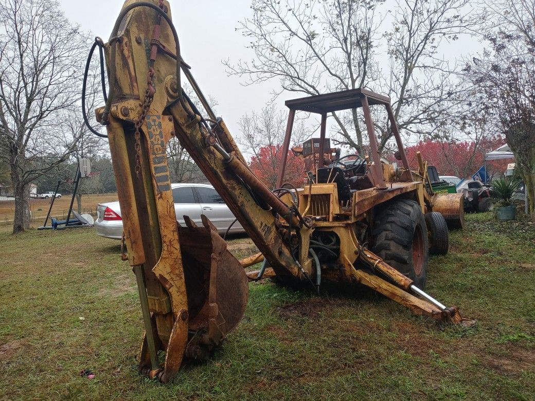 Yellow Backo Tractor Needs Some Work 