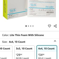 4×4in Dermarite Comfort Foam Borders 