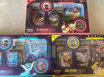 Flareon Jolteon Vaporeon Vmax Boxes