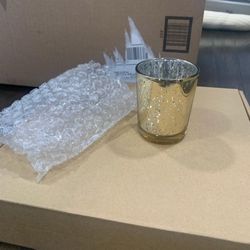 Gold Votive Candle Holders Set