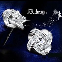 Luxury 925 Sterling Silver Stud Earrings