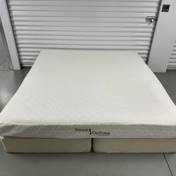Sleep Options Memory Foam King Size Mattress w/ Box Spring