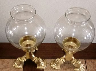 Brass candle holders