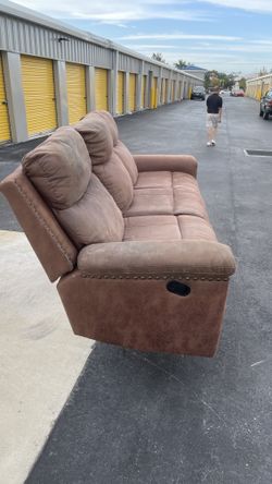 Full Size Sofa Couch With Recliners On Each End