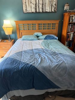 Bed, Nightstand