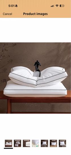 New in box two packs Feather Down Pillows King Size Set of 2 Pack , Luxury Hotel Collection Bed Pillow with Gusset