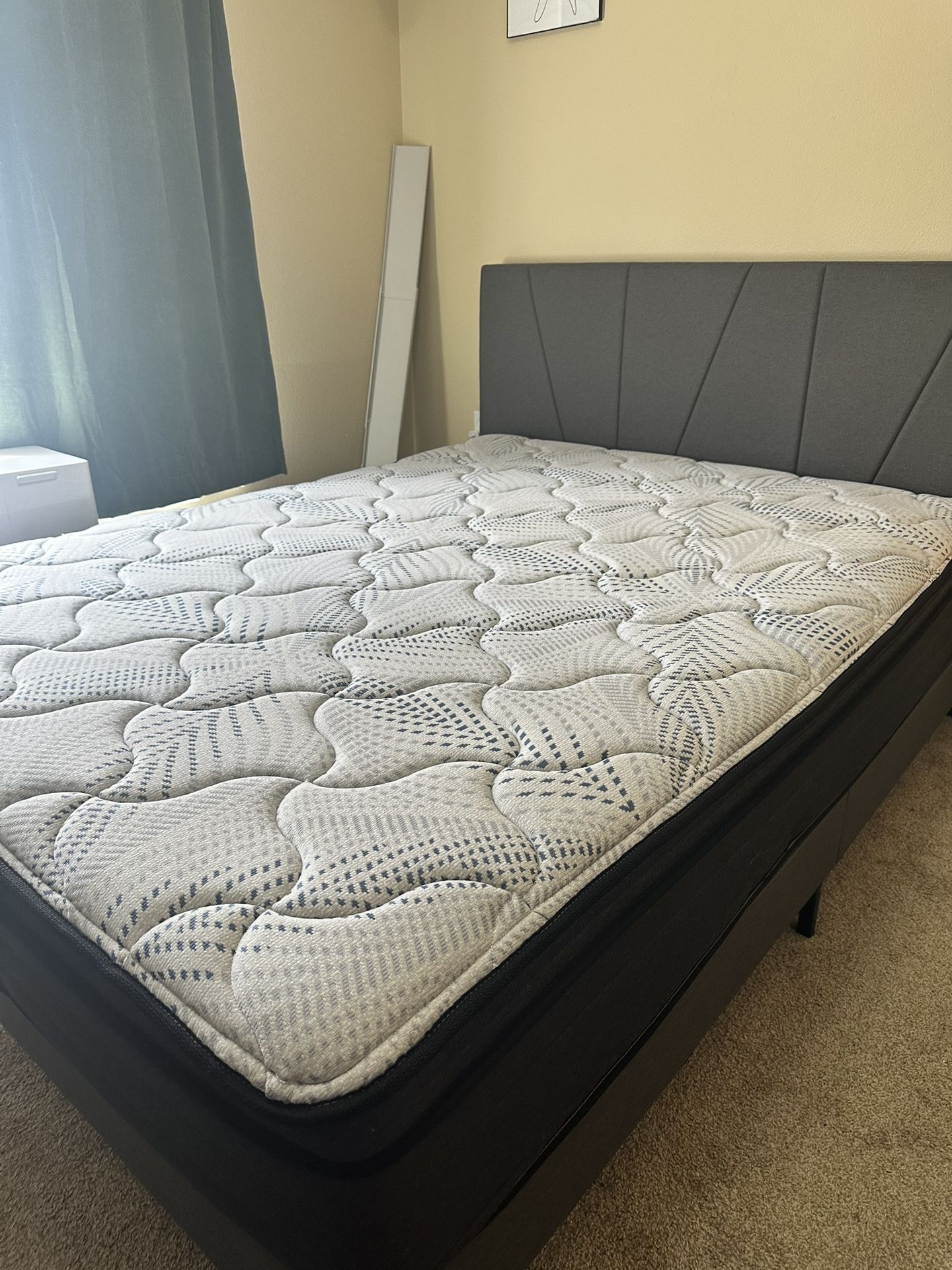 Queen Bed Frame & Mattress
