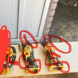 DEWALT NEW SAWZALL $160 , LIKE NEW JIGSAW$90. CUT OFF $80 AND OSCILLATING TOOL $80. 